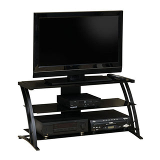 Sauder 408559 Deco Panel TV Stand, For TV's up to 42" , Black/black